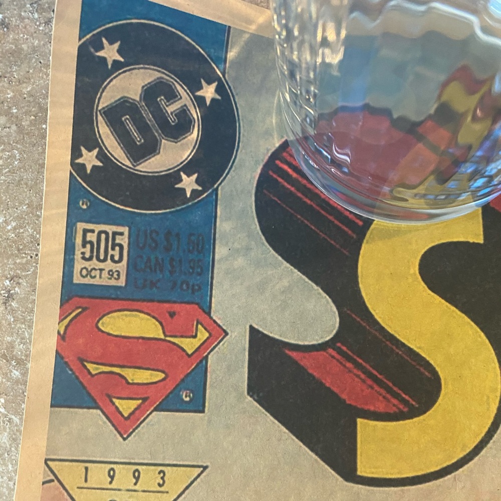 SUPERMAN LIVES 0CTOBER 1993 POSTER 20x14 MINT !!